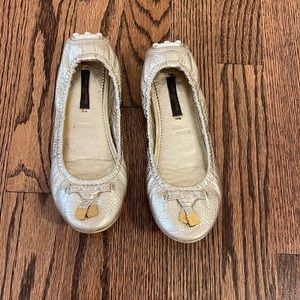Louis Vuitton Gold Flats Kids size 34
